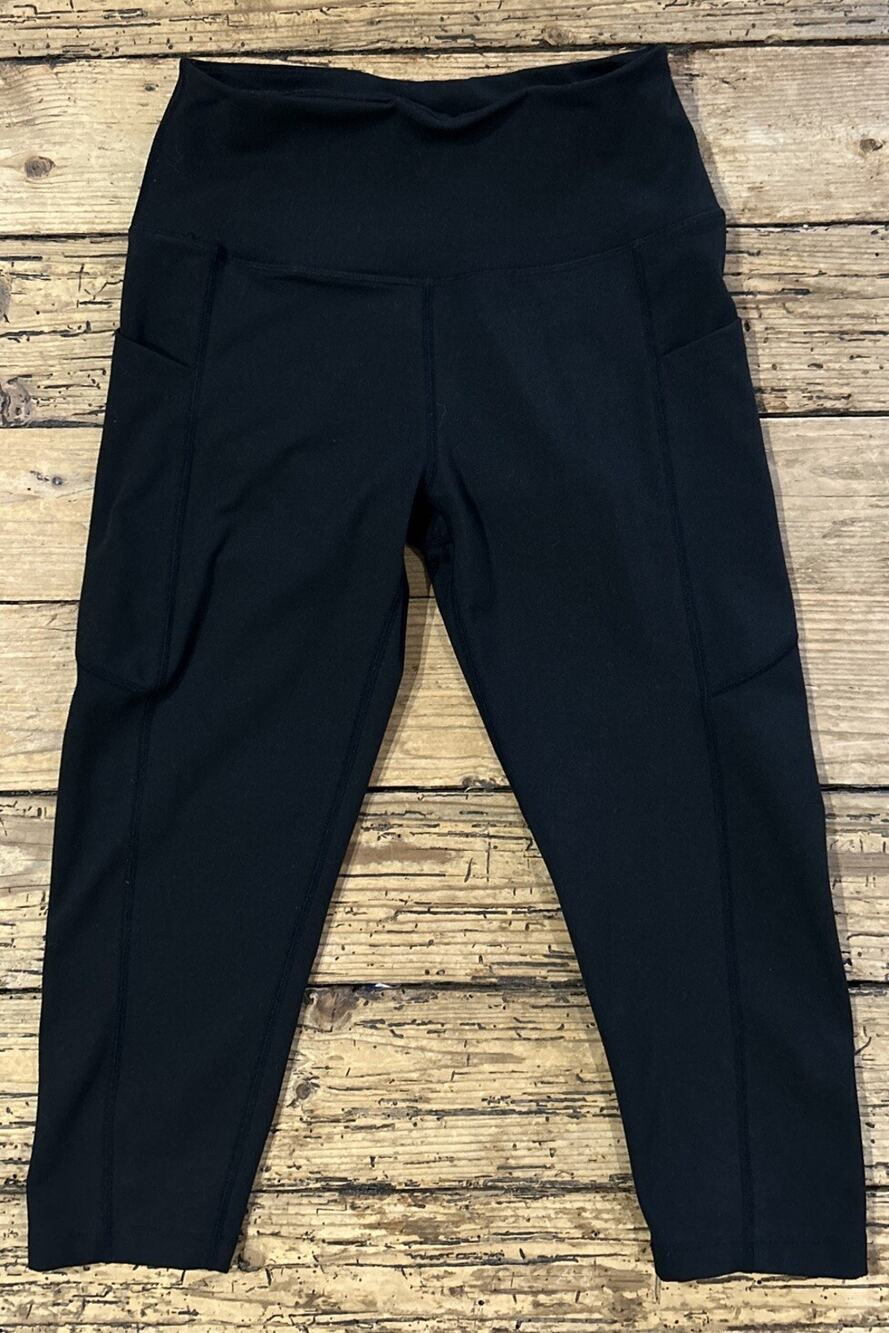 Sweetaluna Womens Size XS Black Capri Leggings Stretch Workout Pockets NWOT